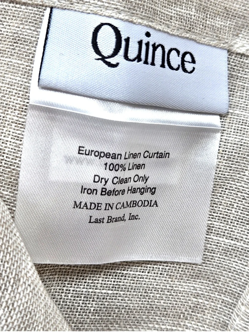 NWT QUINCE Set Of 4 48x96 European Linen Sheer Curtains 9812
